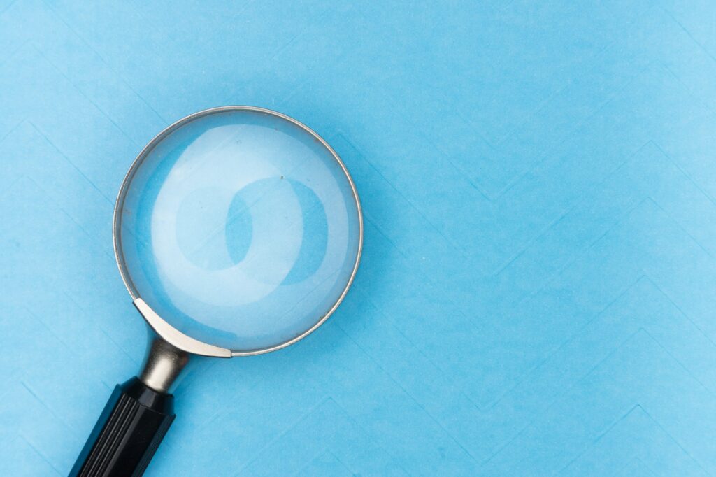 Magnifying glass for document verification